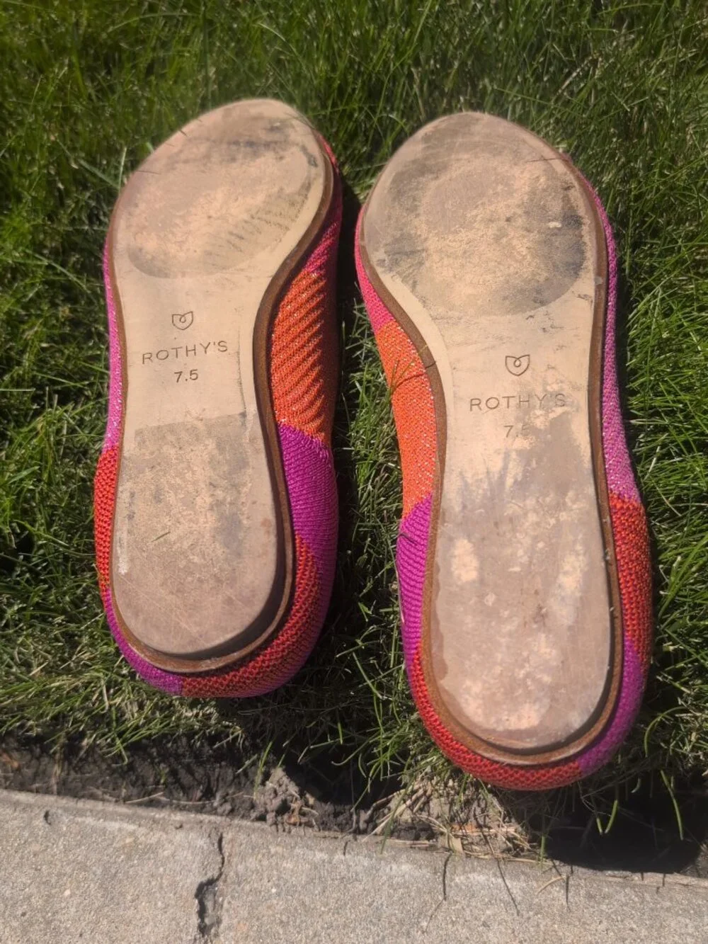 Rothy's Retired The Point Metallic Pomegranate Ballet Flat Size 7.5